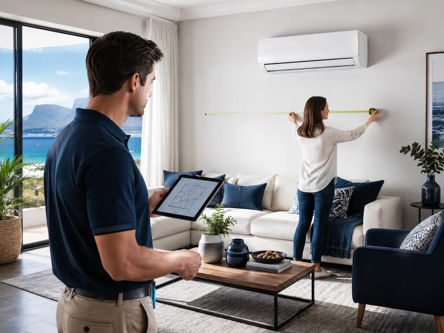 Room sizing consultation for air conditioning